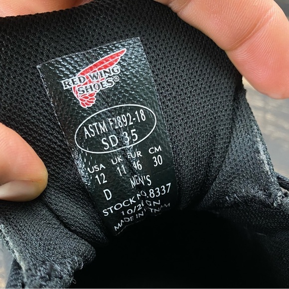 Red Wing Aluminum Toe Black Style 8337 Size 12 - Picture 12 of 12